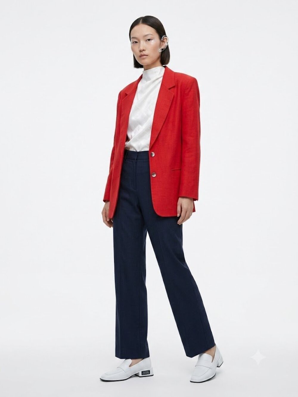 Requirements VGT Red Single-Breasted Blazer Size 12 NWT